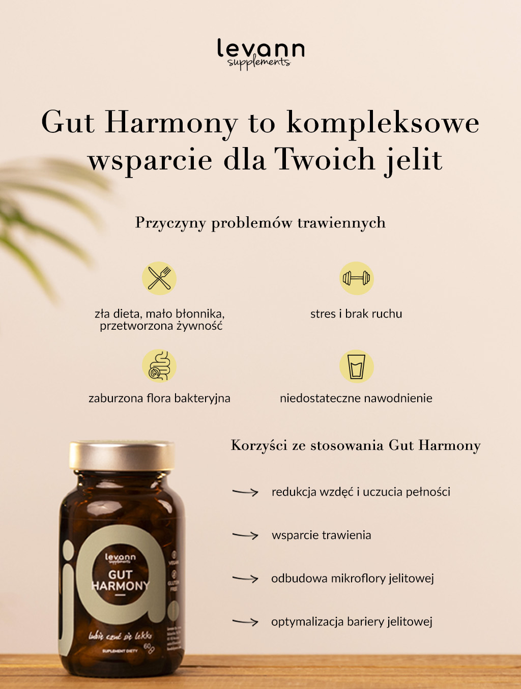 Gut Harmony to kompleksowe wsparcie dla Twoich jelit - infografika