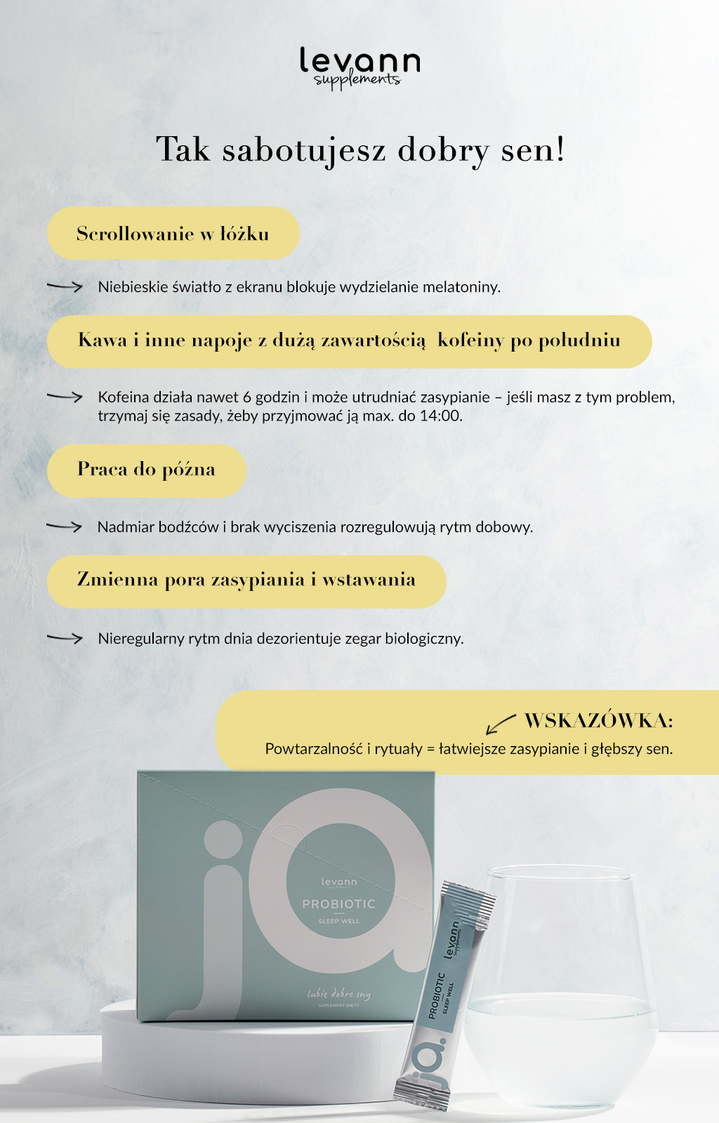 Tak sabotujesz dobry sen! - infografika