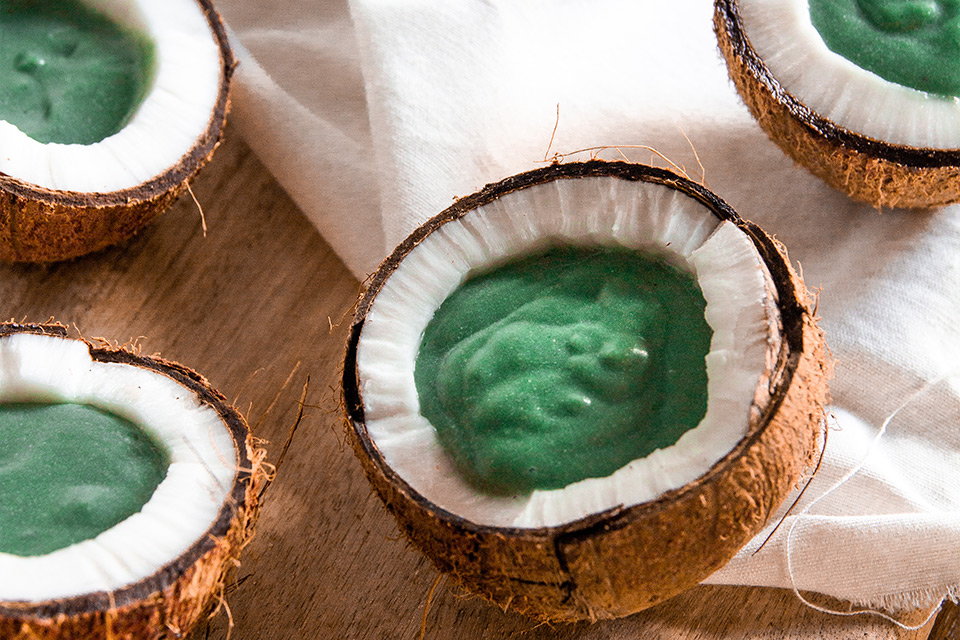 Przepis na lody z macą i spiruliną