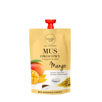 Mus Mango & Płatki jaglane & Wiórki kokosowe