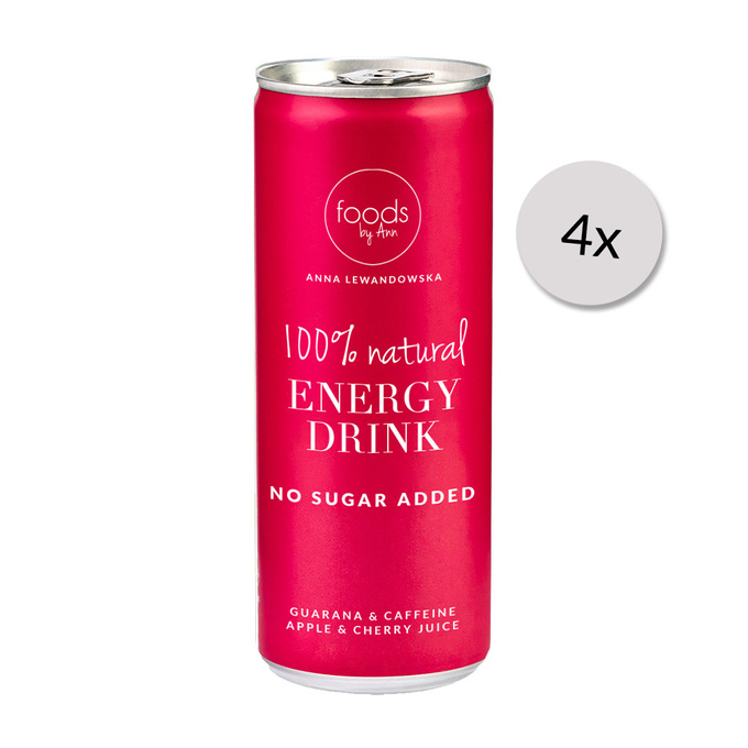 Natural Energy Drink Apple & Cherry x4