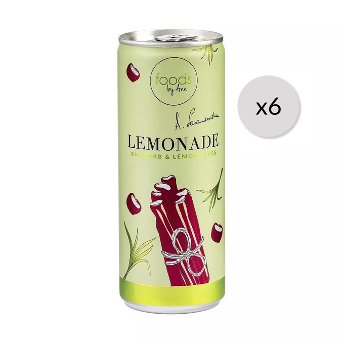 Lemonade rhubarb & lemongrass, 250 ml x6