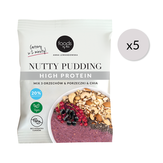 Nutty Pudding Mix of 3 Nuts, Currants & Chia, 50 g x5