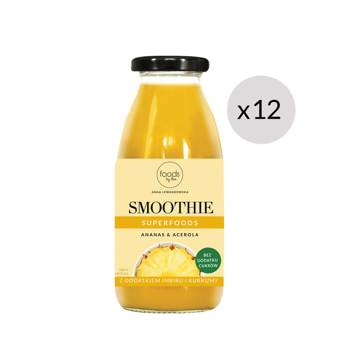 Set of 12 Smoothies in a bottle Pineapple & Acerola