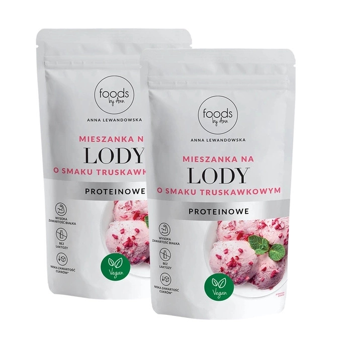2 x Mezcla para Helado Proteico con Sabor a Fresa