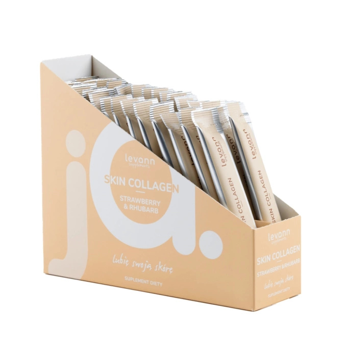 Levann "jA" Skin Collagen Strawberry & Rhubarb, 30 sachets