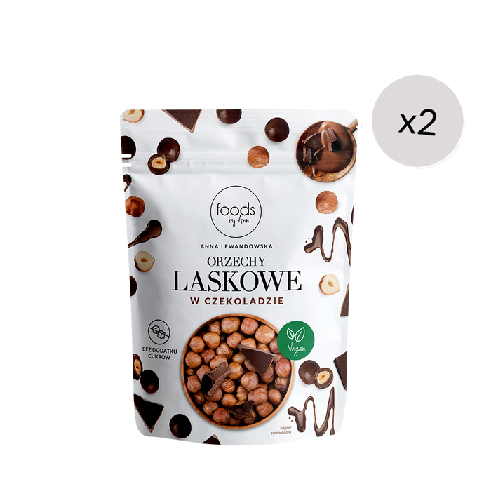 Orzechy laskowe w czekoladzie, 75 g x2