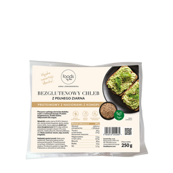 Pan integral sin gluten con semillas de cáñamo, 250 g