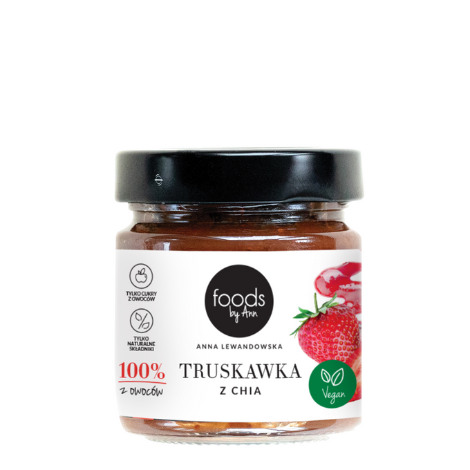 Jam 100% strawberry with chia, 200g