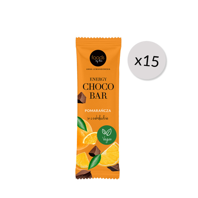 Energy Choco Bar orange in chocolate, 35 g x15