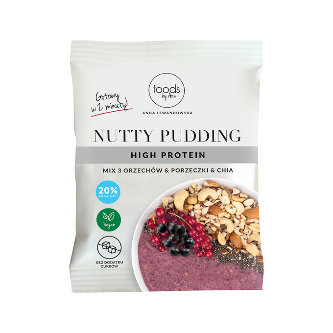 Nutty Pudding mix 3 orzechów, porzeczki & chia, 50 g x5