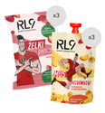 Zestaw: RL9 Żelki owocowe Truskawka x3 i Mus owocowy x3