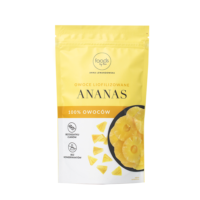 Owoce liofilizowane – ananas, 100 g