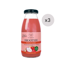 Batido de fresa y pitaya, 250 ml x3