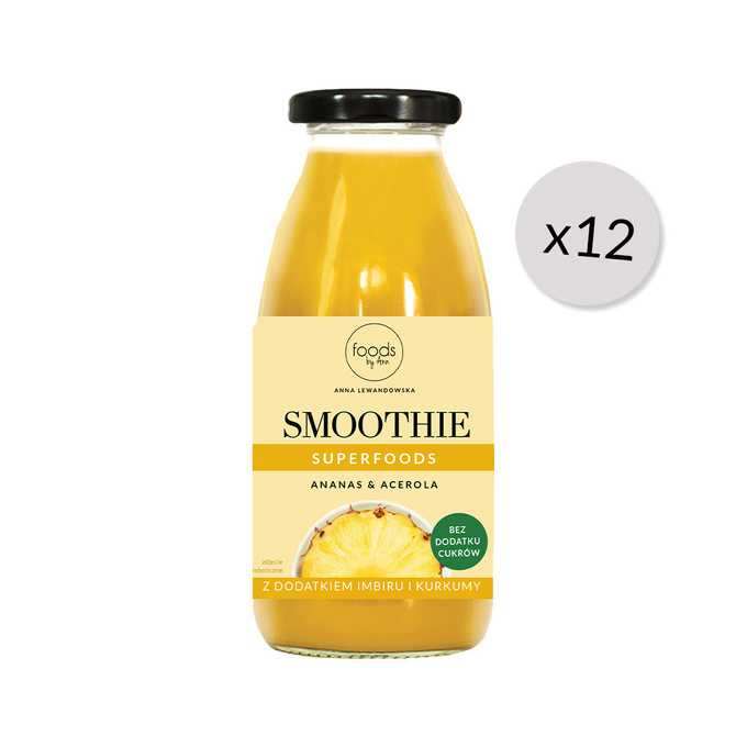 Set of 12 Smoothies in a bottle Pineapple & Acerola