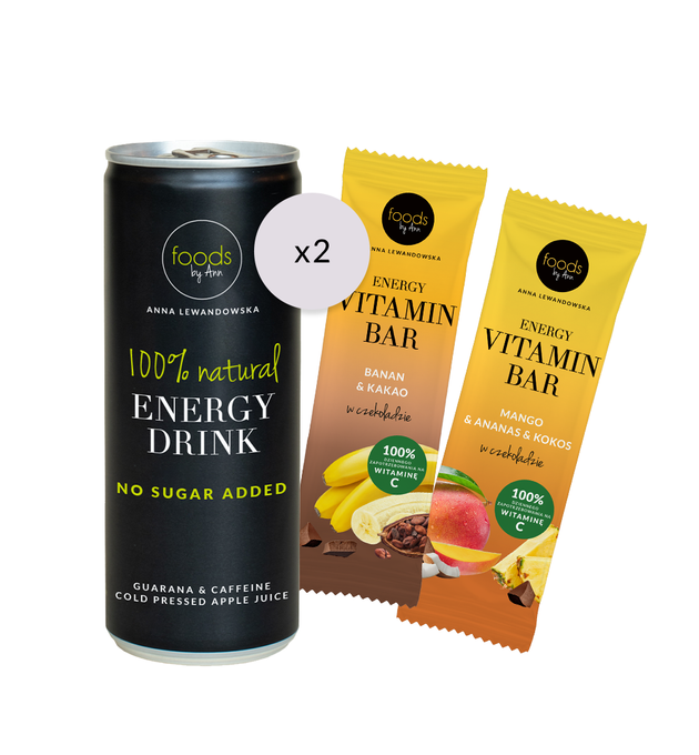 Set: Vitamin bars & Natural energy drink