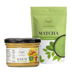 Superfood Matcha, 100 g + Pistachio Cream 45% Nuts, 200 g