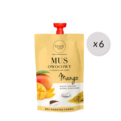 6x Mus Mango & Płatki jaglane & Wiórki kokosowe