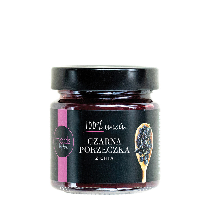 Jam 100% blackcurrant with chia, 200g