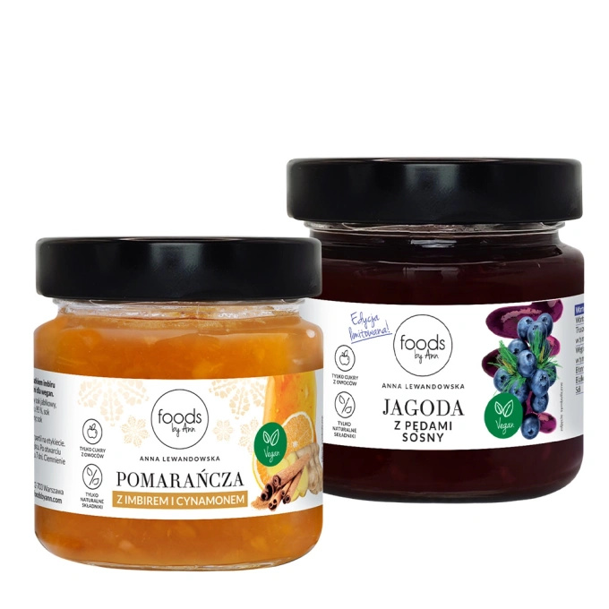 Orange with Ginger & Cinnamon + Blueberry with Pine Shoots