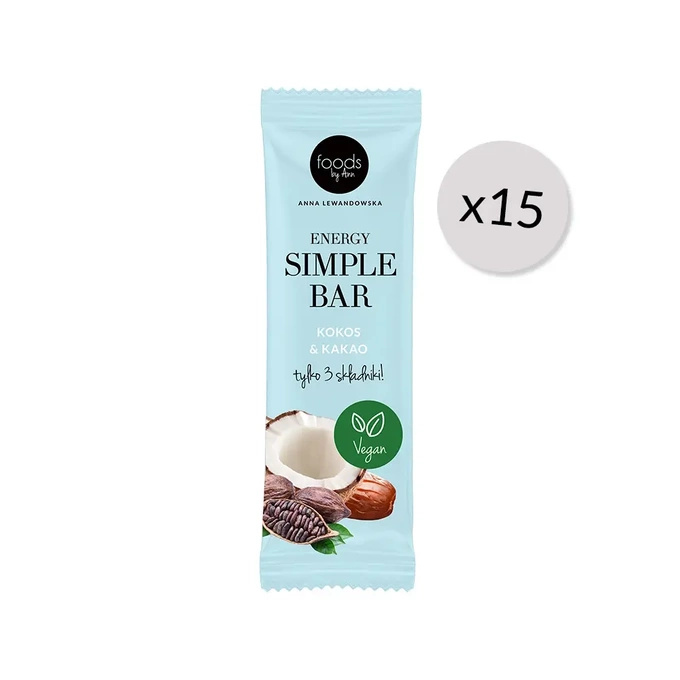 Energy Simple Bar coco & cocoa, 35 g x15