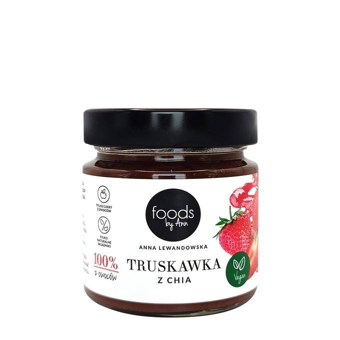 Jam 100% strawberry with chia, 200g