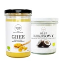 Mantequilla clarificada Ghee ecológica, 400 g + Aceite de coco sin refinar, 260 g