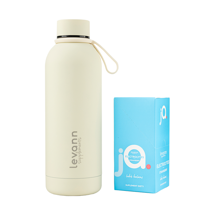 Botella térmica + Levann "jA" Electrolytes Strawberry