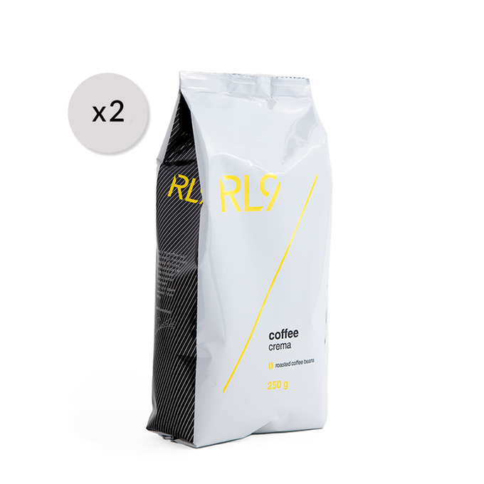 Set: RL9 Coffee Crema roasted coffee beans, 250 g x2