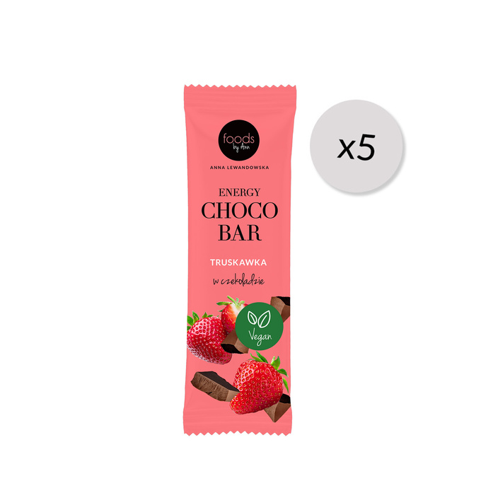 Energy Choco Bar strawberry in chocolate, 35 g x5