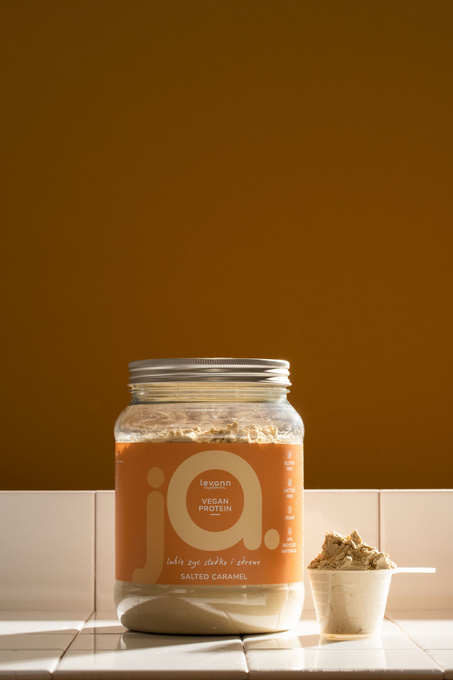 Proteína Vegana de caramelo salado, 500 g