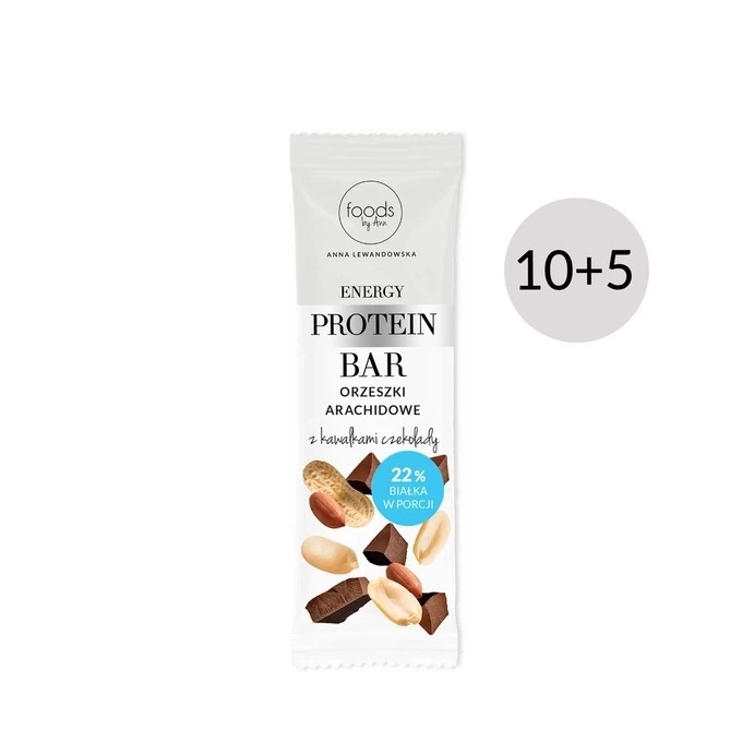 Energy Protein Baton orzeszki arachidowe z kawałkami czekolady, 35 g x15
