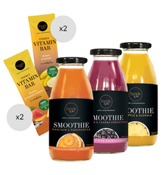 Zestaw: Batony witaminowe i smoothie's owocowe