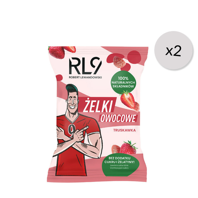 RL9 Strawberry fruit gummies, 35 g x2