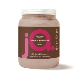 Vegan dark chocolate & raspberry protein powder, 500 g