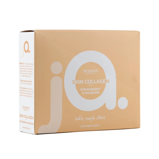 Levann "jA" Skin Collagen Strawberry & Rhubarb, 30 sachets
