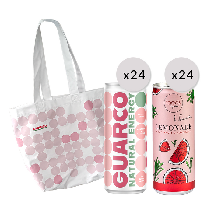 Set: Guarco cherry, 250 ml x24 + Lemonade grapefruit, 250 ml x24 + Guarco bag