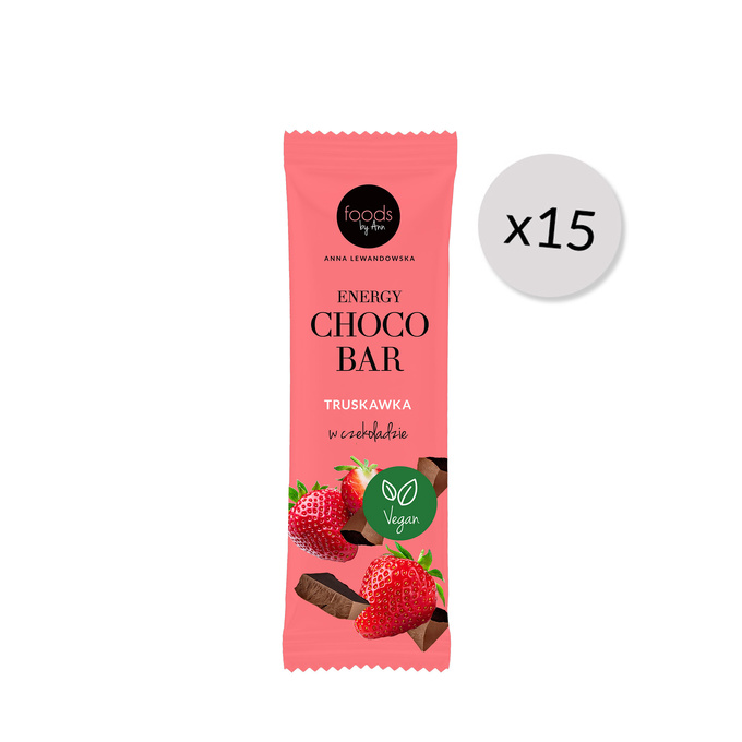 Energy Choco Bar strawberry in chocolate, 35 g x15