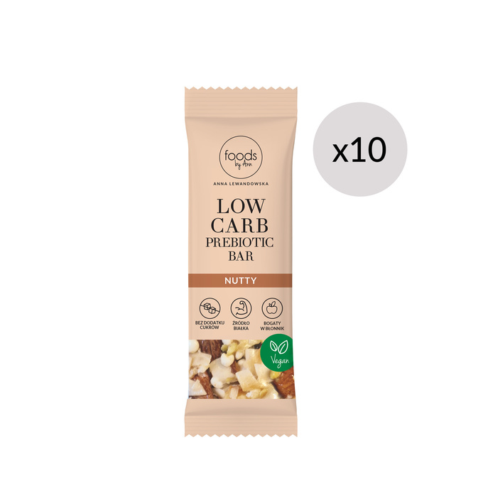 Low Carb Prebiotic Bar Nutty, 35 g x10