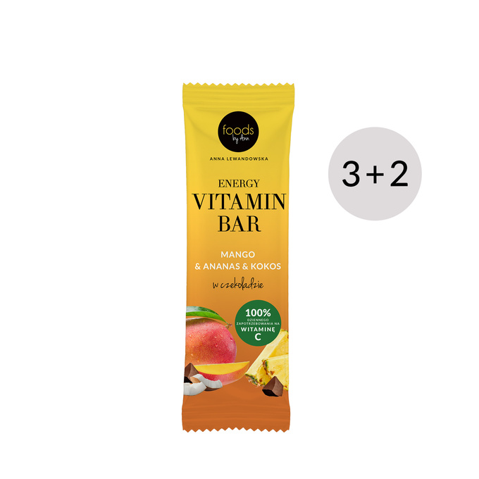 Energy Vitamin Bar Mango & Pineapple & Coco x5