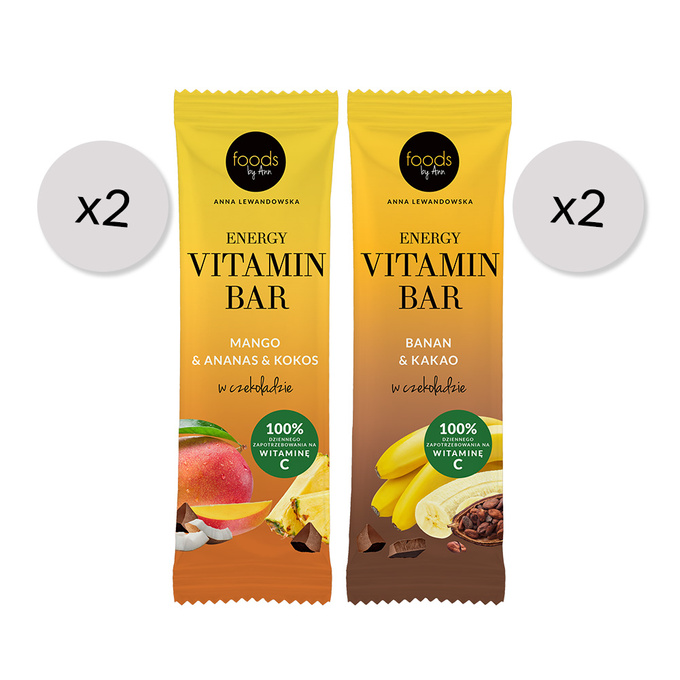 2 +2 Energy Vitamin Bars mixed flavours
