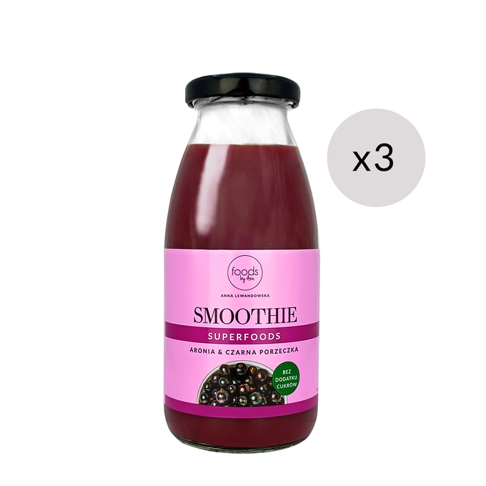 Set: chokeberry & blackcurrant smoothie, 250 ml x3