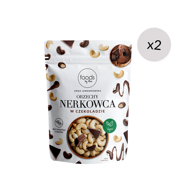 Anacardos recubiertos de chocolate, 75 g x2