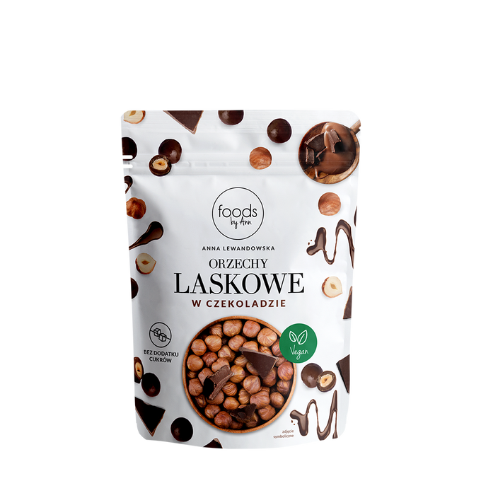 Avellanas recubiertas de chocolate, 75 g