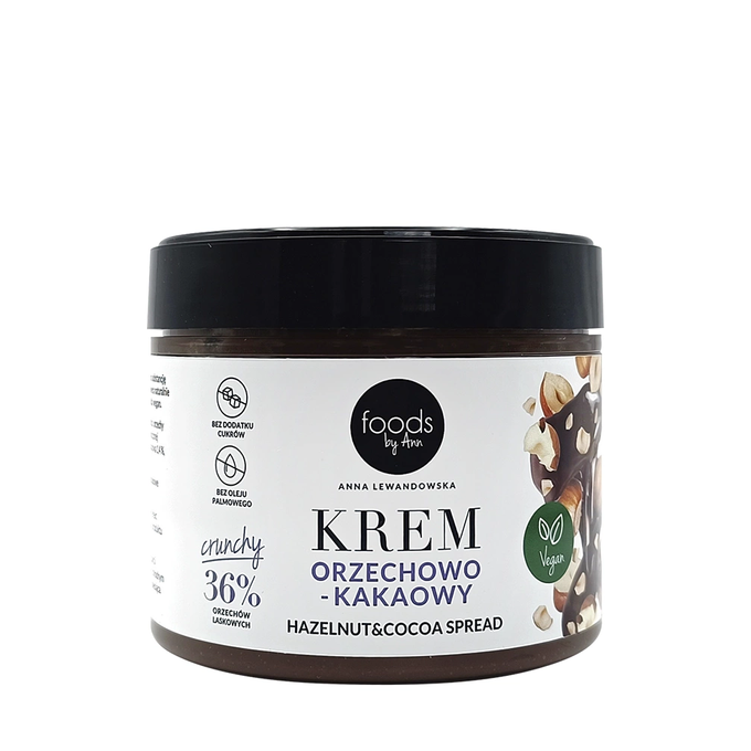 Krem orzechowo-kakaowy Crunchy 36% orzechów, 250 g