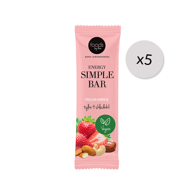 Energy Simple Bar strawberry, 35 g x5