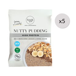 Nutty Pudding mix 3 orzechów, banan & siemię lniane, 50 g x5