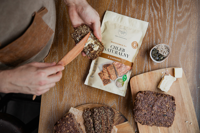 Natural bread with grains, 350 g