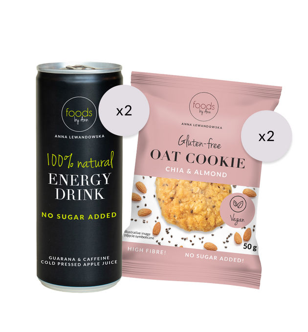 Set: Natural energy drink & Oat cookie x2