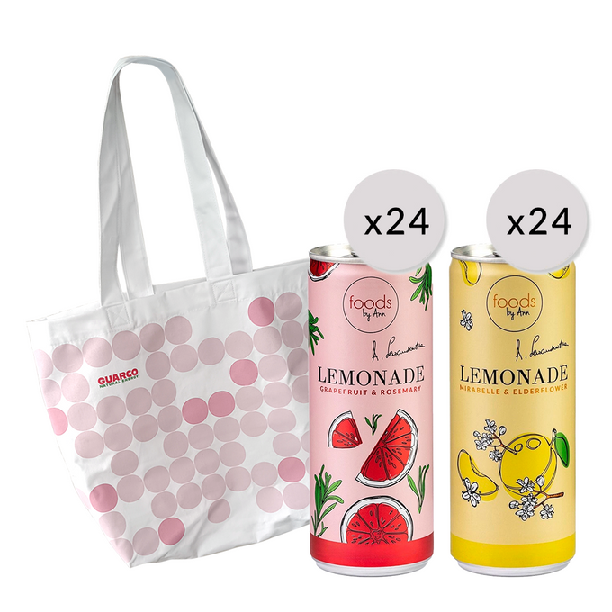 Lemonade Mirabelle x24 + Lemonade Grapefruit x24 + Guarco bag 